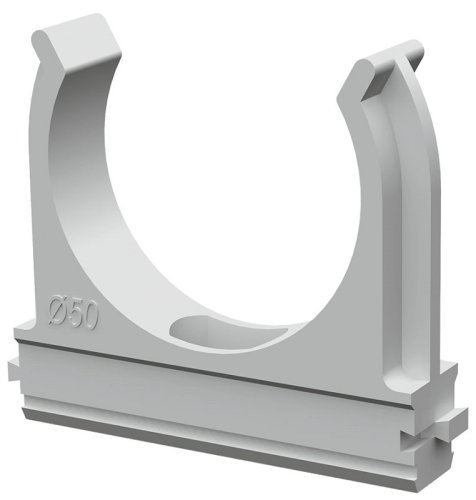 Клипса для гофры Промрукав Д=50 серый (уп. 20шт) картинка